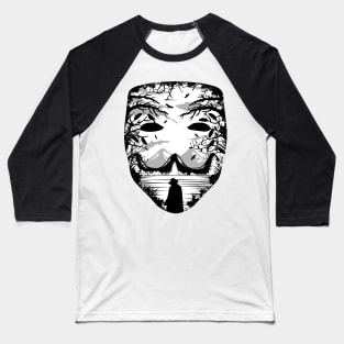 Fawkes Mask Baseball T-Shirt